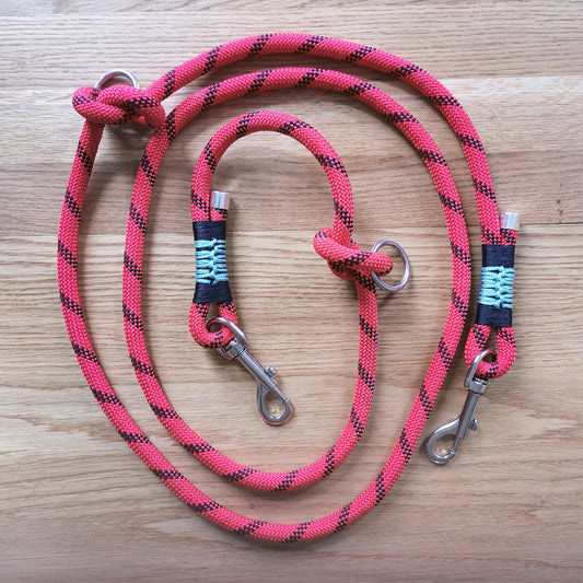 Klassische Hundeleine – Mehrfarbiges Geflecht